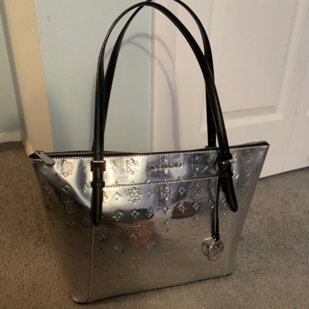 Silver Michael Kors Purse